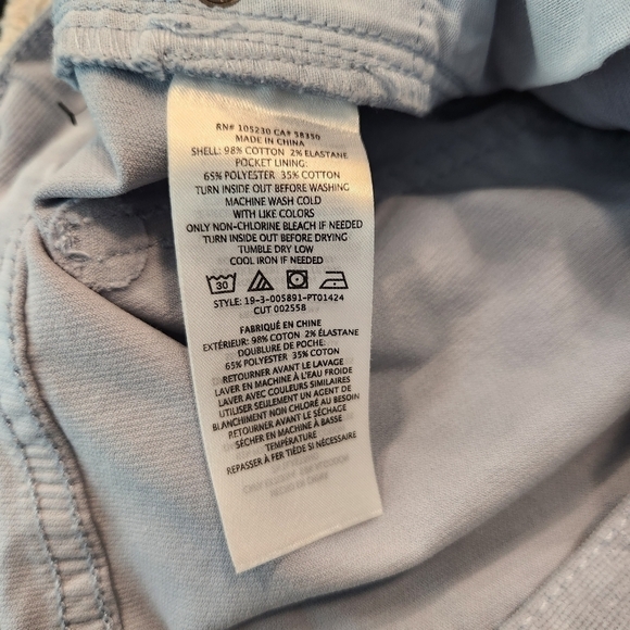 Joie Maza Cropped Corduroy Pants In Thistle Size 12 Blue - Picture 8 of 8